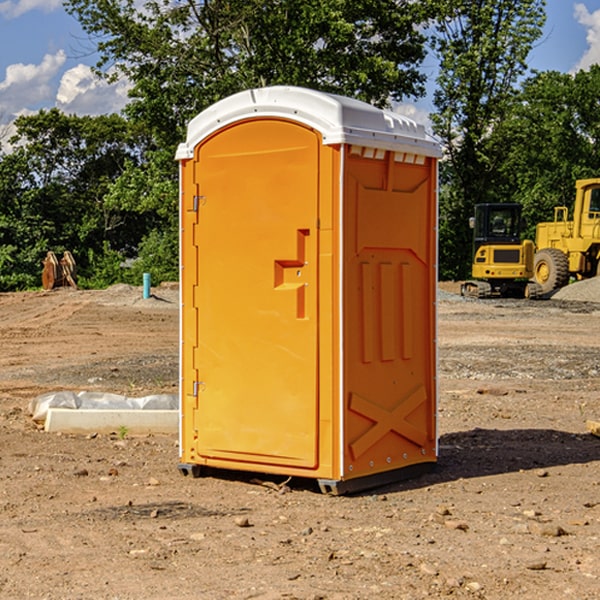 how often are the porta potties cleaned and serviced during a rental period in Maunie